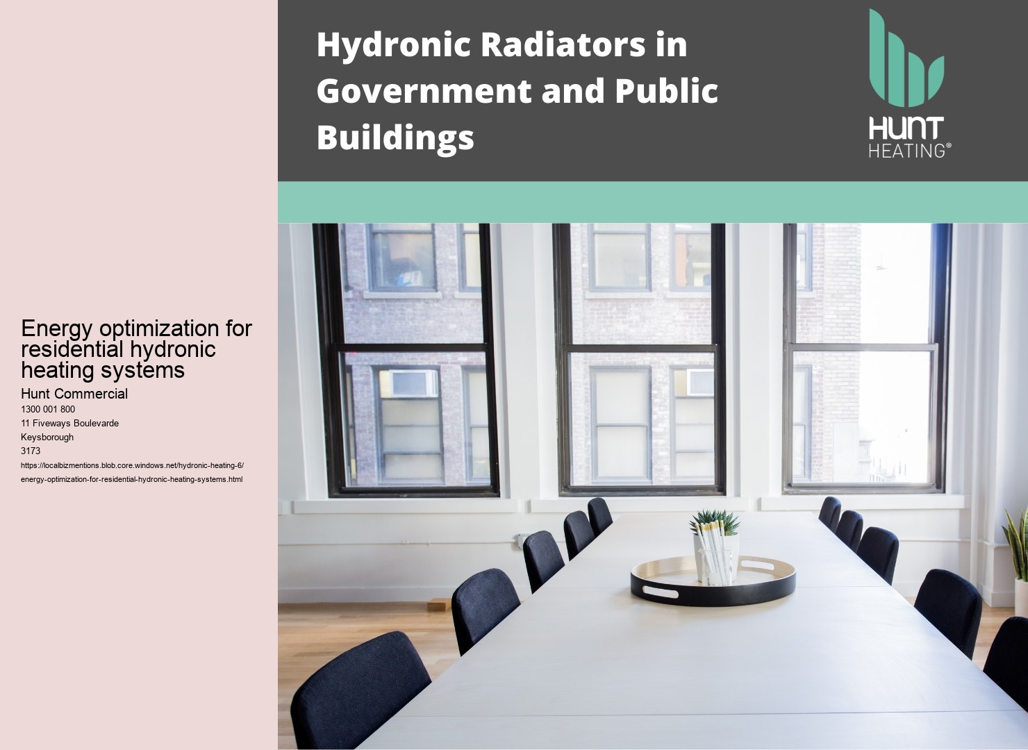 Energy optimization for residential hydronic heating systems
