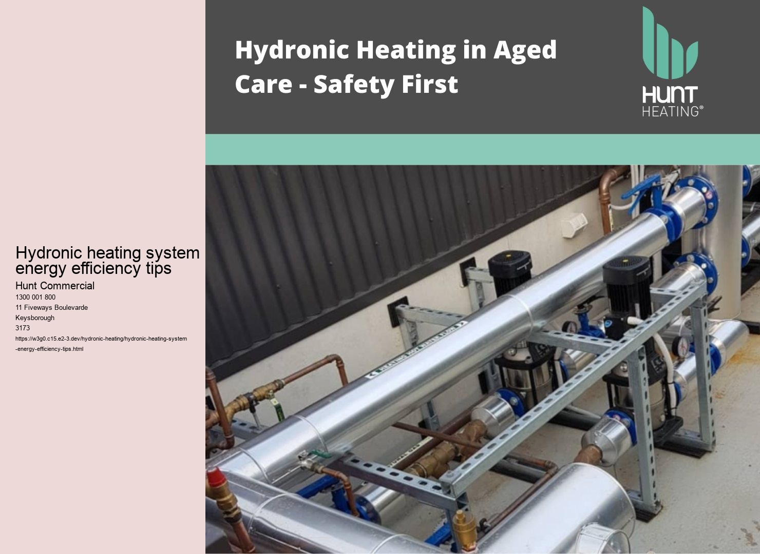 Hydronic heating system energy efficiency tips